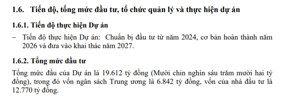 Cao tốc gần 20.000 tỷ đồng do liên danh Vingroup và Techcombank đầu tư dự kiến hoàn thành vào năm 2026