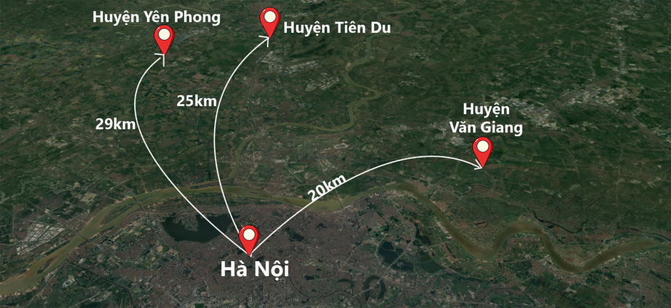 Diện mạo 3 huyện cách hồ Gươm chưa đến 30 km sắp lên thành phố: Nơi có siêu nhà máy hơn 9 tỷ USD, nơi có khu đô thị 10 tỷ USD