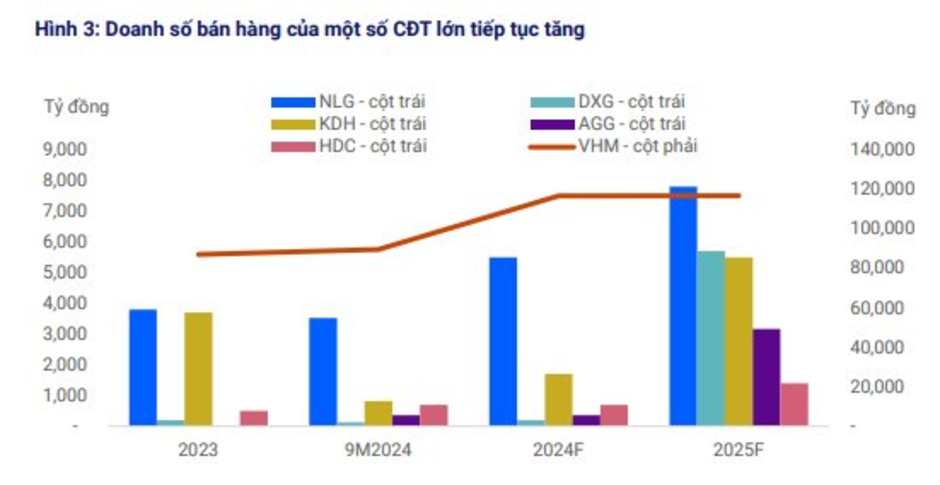 VIS Rating: Doanh số bán hàng của chủ đầu tư Vinhomes, Nam Long, Khang Điền, An Gia, Hà Đô tăng lên, chủ yếu ở các phân khúc cao cấp